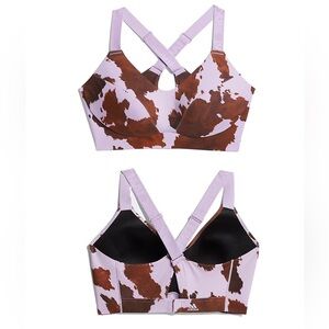 adidas x IVY PARK Medium-Support Cow-Print Cutout Bra | Excellent Condition
